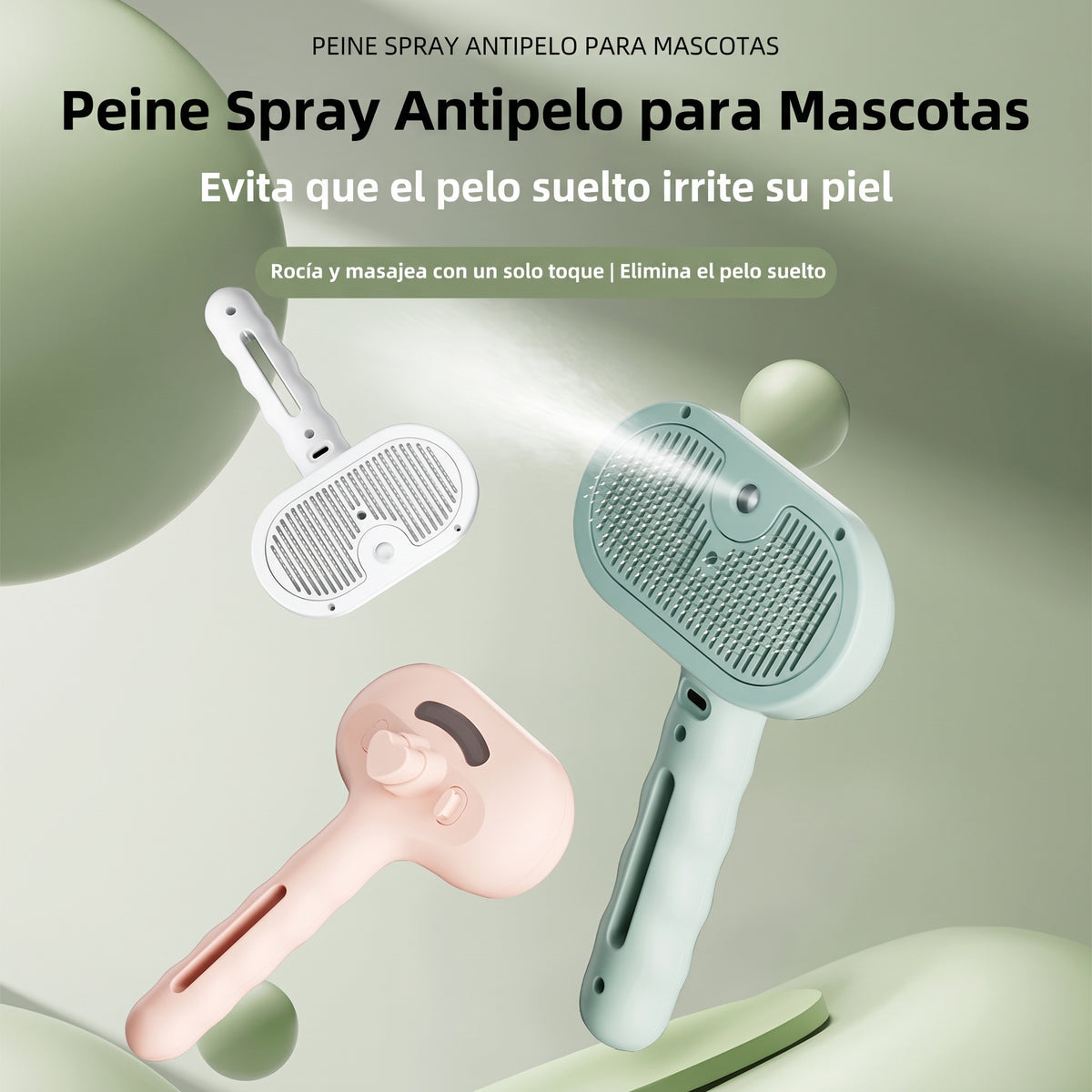 Peine Spray Antipelo para Mascotas